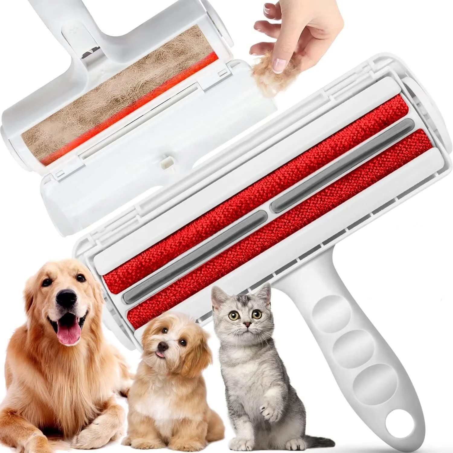 Wholesale Hair Remover Roller Sticky Reusable Lint Dog Cat Brush Removal Portable Plastic Animal Self Cleaning Roller - Image 3